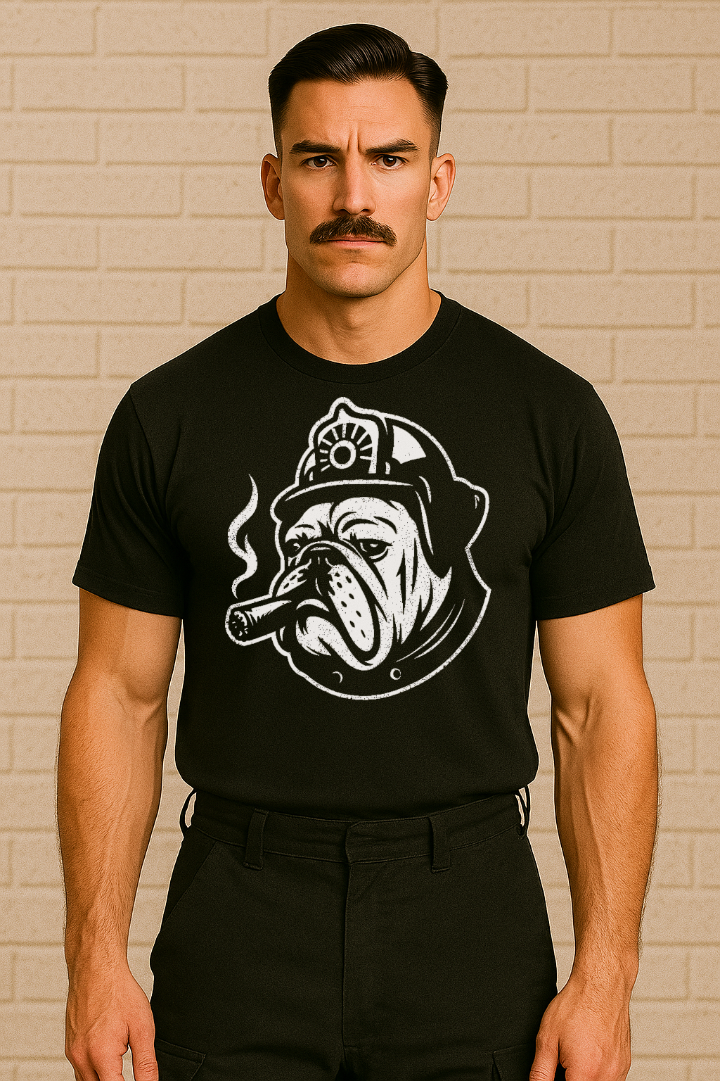 TailboardDNA Bulldog Black & White T Shirt