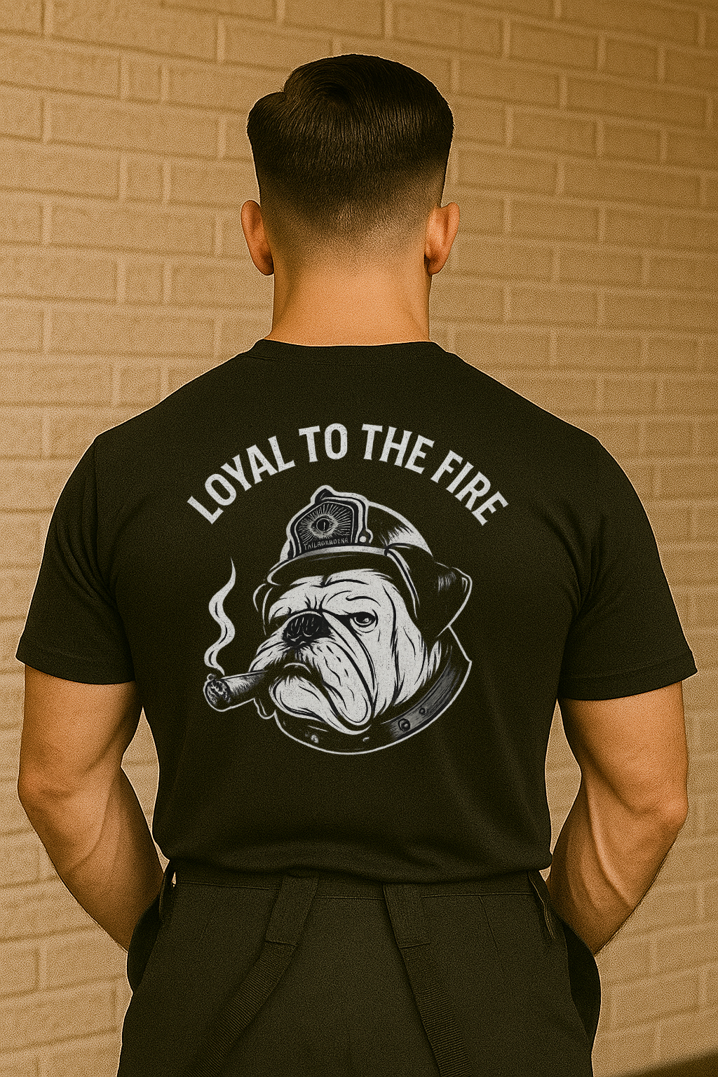 The Bulldog Standard T Shirt Black and White