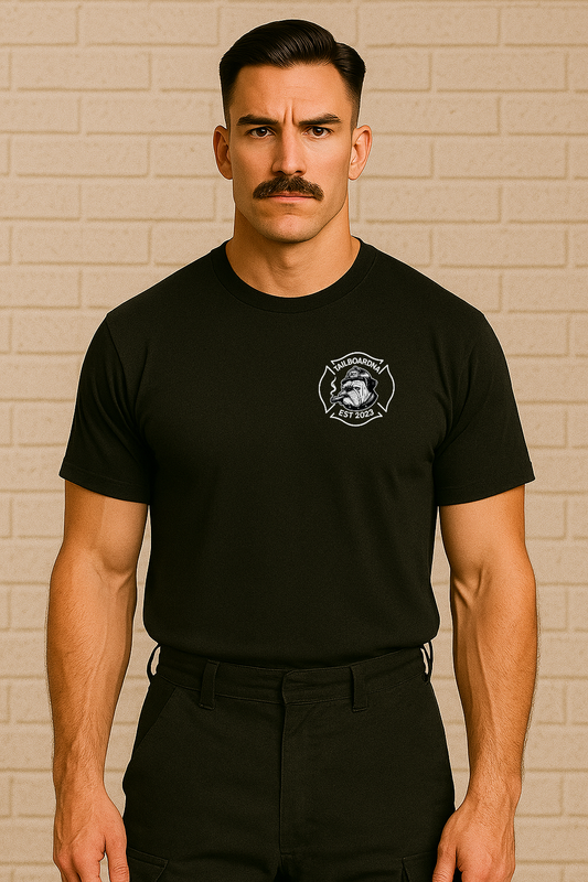 The Bulldog Standard T Shirt Black and White